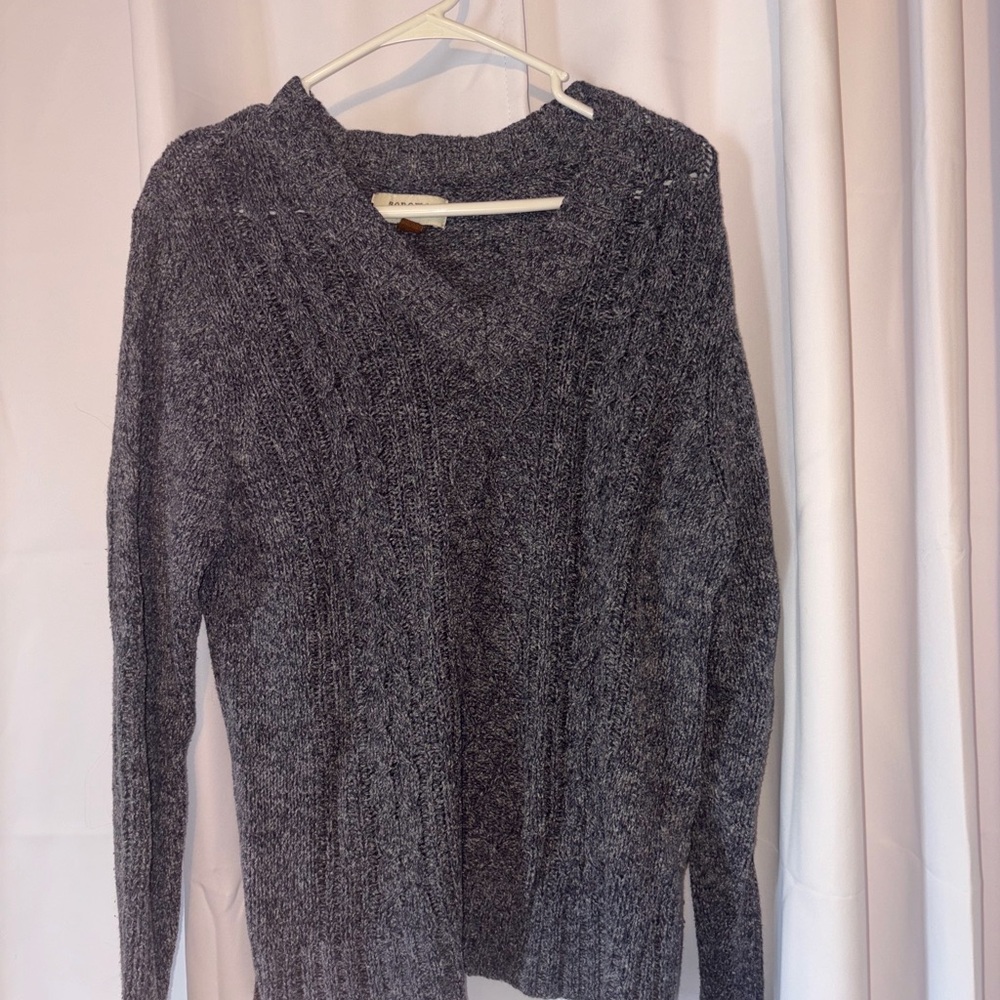 Sonoma Charcoal V-Neck Knit Sweater